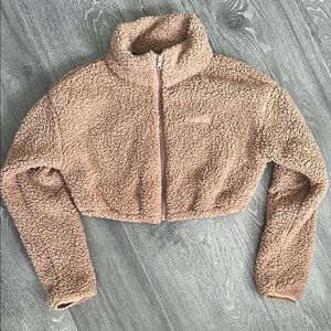Women's Tan Sherpa Jacket